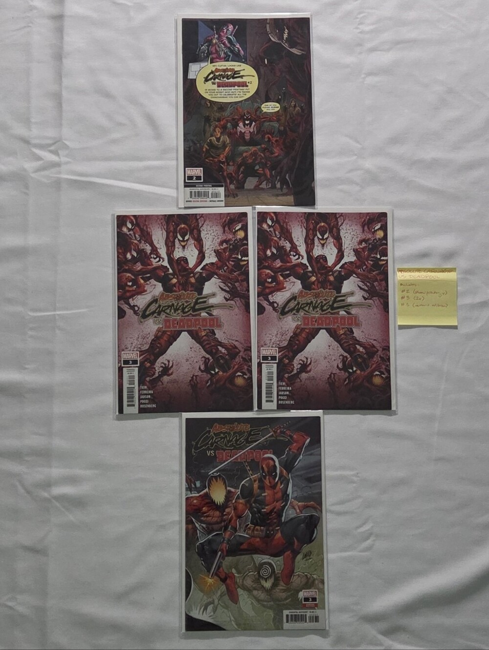 Absolute Carnage vs Deadpool (2019) comic book lot